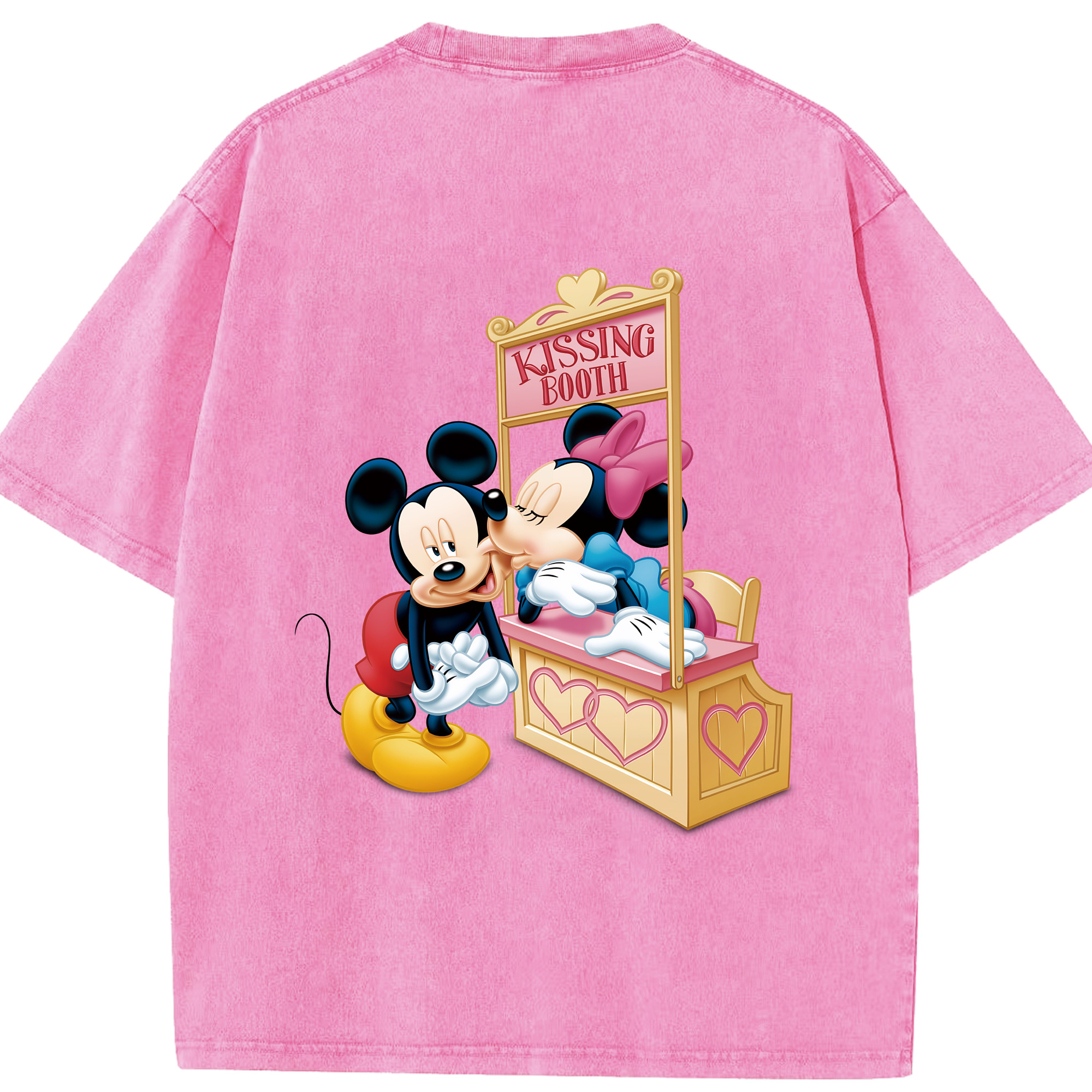 （画像用） ミッキーマウス Mickey Mouse 綿100% ヴィンテージ風 半袖Tシャツ（背面プリント）